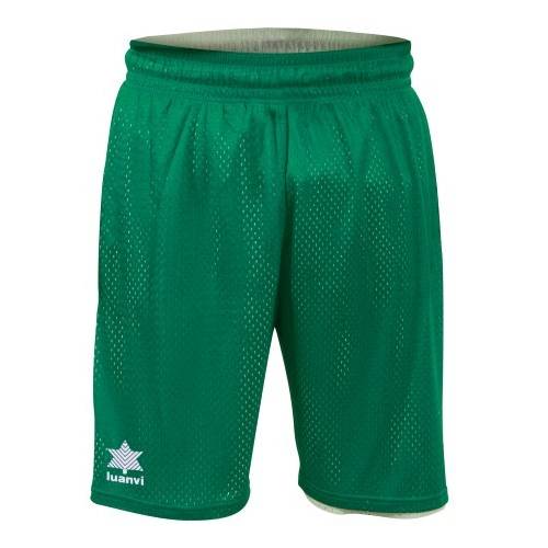 Pantalón Bermuda Reversible Triple LUANVI verde blanco