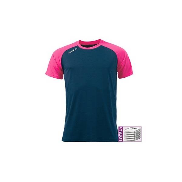 Camiseta manga corta LUANVI Nocaut Select marino rosa